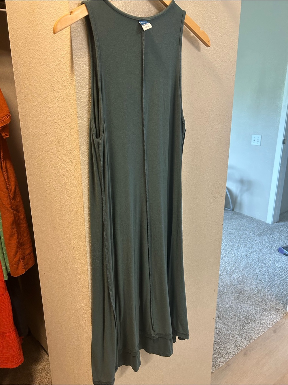 Old Navy Forest Green Sleeveless Maternity Dress